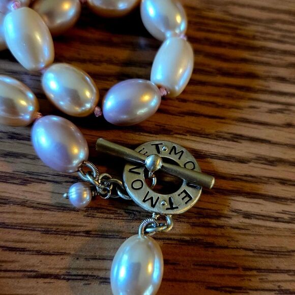 MONET Long Length Rope Pearls In Champagne, Cream, Light Mauve TIMELESS CHIC! - Picture 8 of 12